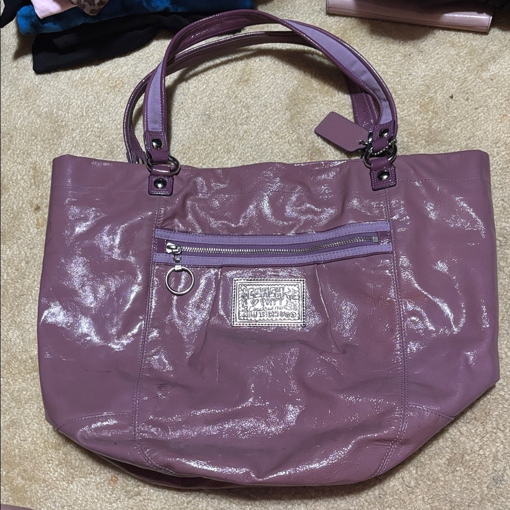 Coach Metallic Purple Poppy Bag